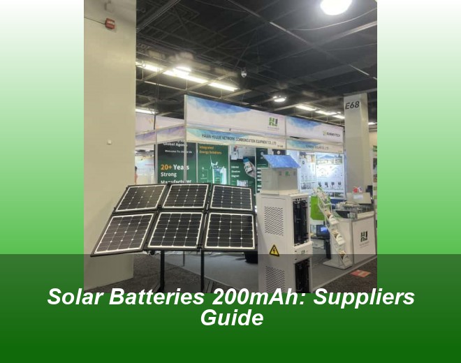 Solar Batteries 200mAh: Suppliers Guide